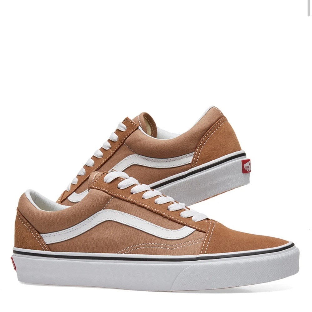 🤎NWT VANS OLD SKOOL VINTAGE SNEAKER IN TIGERS EYE/TRUE WHITE - Picture 6 of 15